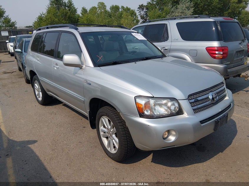 2006 Toyota Highlander hybrid VIN JTEEW21A260026787 IAAI salvage auction — NORMAL WEAR, Clear (Colorado), sold $450 on 2026-07-28 (photo 1)