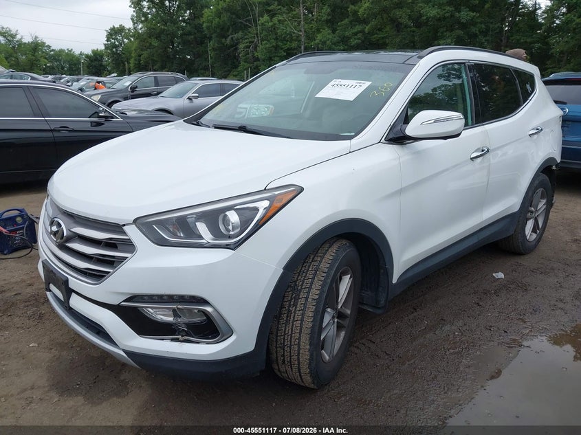 2017 Hyundai Santa fe VIN 5XYZUDLB6HG465856 IAAI salvage auction — FRONT & REAR, Salvage - Greater Than 75% (Maryland), sold $3,050 on 2026-07-18 (photo 2)