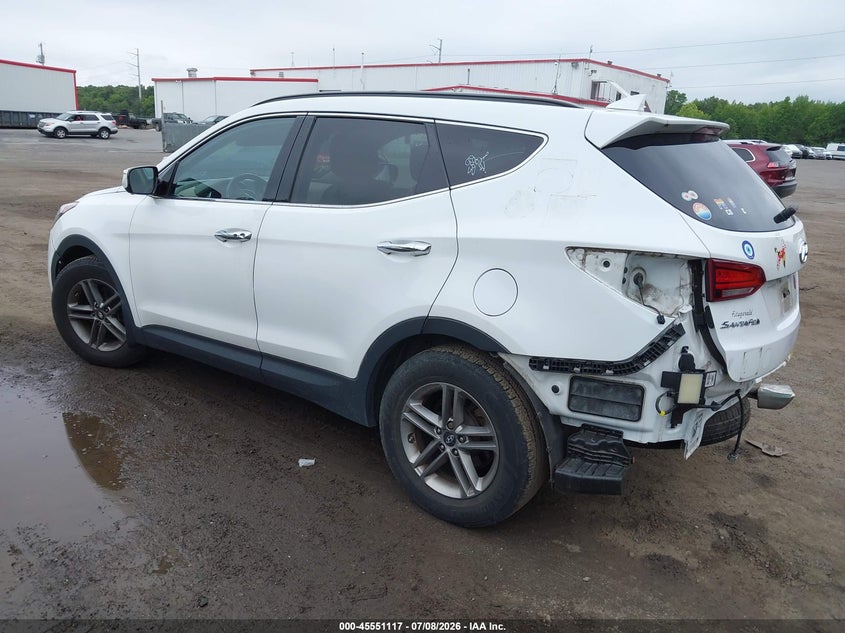2017 Hyundai Santa fe VIN 5XYZUDLB6HG465856 IAAI salvage auction — FRONT & REAR, Salvage - Greater Than 75% (Maryland), sold $3,050 on 2026-07-18 (photo 3)