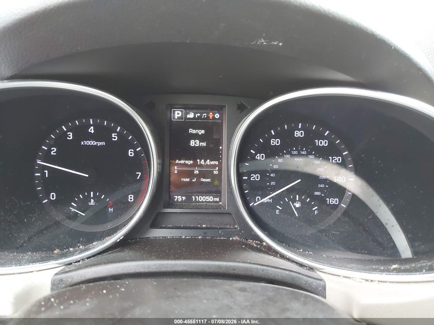 2017 Hyundai Santa fe VIN 5XYZUDLB6HG465856 IAAI salvage auction — FRONT & REAR, Salvage - Greater Than 75% (Maryland), sold $3,050 on 2026-07-18 (photo 7)