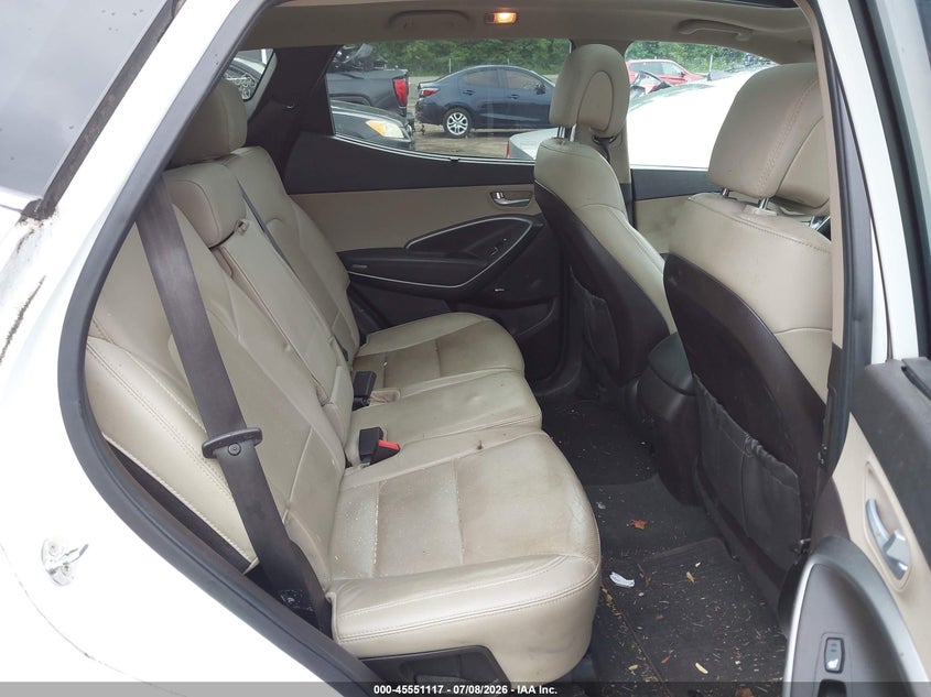 2017 Hyundai Santa fe VIN 5XYZUDLB6HG465856 IAAI salvage auction — FRONT & REAR, Salvage - Greater Than 75% (Maryland), sold $3,050 on 2026-07-18 (photo 8)