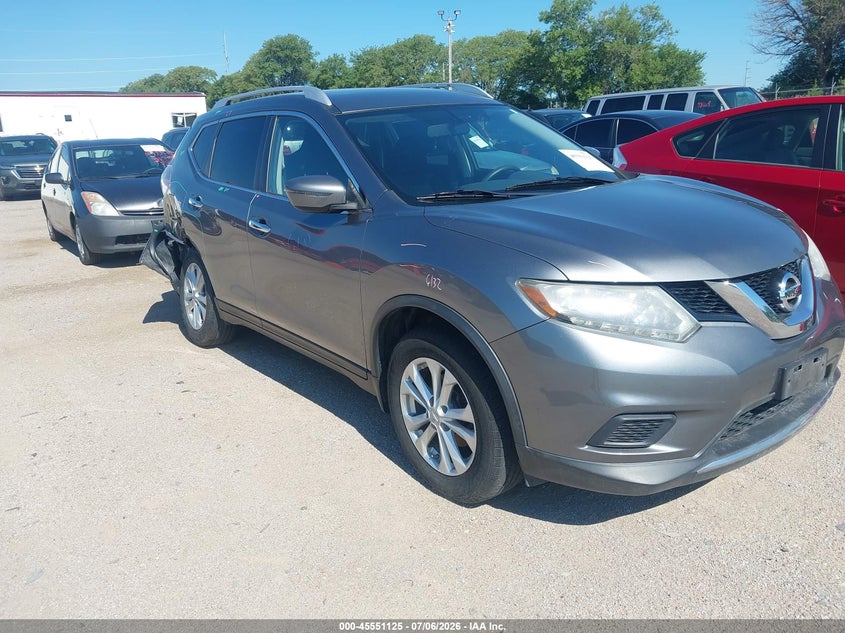 2016 Nissan Rogue VIN KNMAT2MV3GP600414 IAAI salvage auction — REAR END, Certificate Of Title (Nebraska), sold $1,750 on 2026-07-17 (photo 1)
