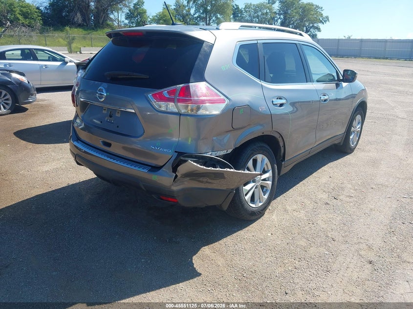 2016 Nissan Rogue VIN KNMAT2MV3GP600414 IAAI salvage auction — REAR END, Certificate Of Title (Nebraska), sold $1,750 on 2026-07-17 (photo 4)