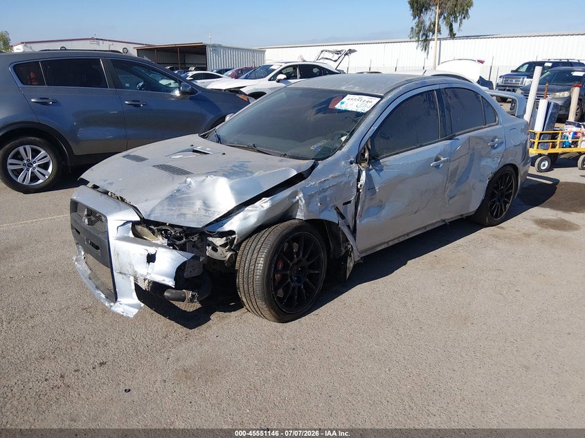 2008 Mitsubishi Lancer evolution VIN JA3AW86V88U049079 IAAI salvage auction — FRONT END, Salvage (Texas), sold $3,450 on 2026-08-21 (photo 2)