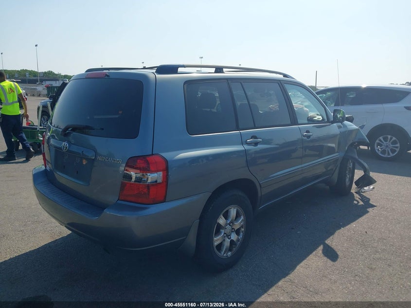 2004 Toyota Highlander VIN JTEDP21A840032907 IAAI salvage auction — RIGHT FRONT, Clear (New Jersey), sold $625 on 2026-07-27 (photo 4)