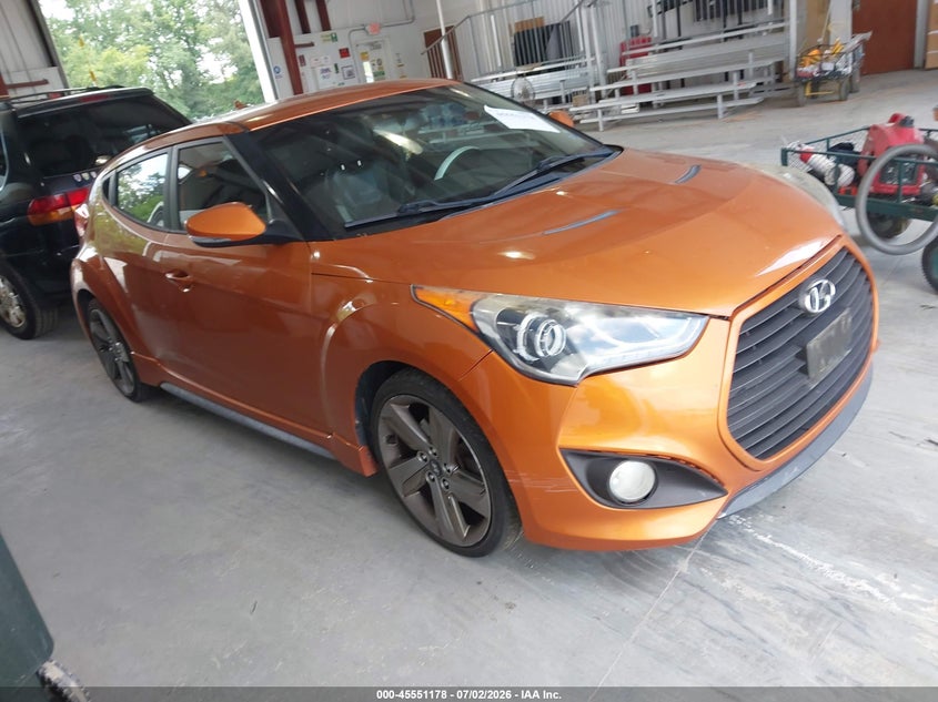 2013 Hyundai Veloster VIN KMHTC6AE5DU132814 IAAI salvage auction — NORMAL WEAR, Clear (Virginia), sold $975 on 2026-07-10 (photo 1)