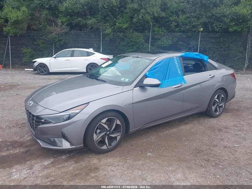 2023 Hyundai Elantra VIN KMHLN4AJ5PU046273 IAAI salvage auction — RIGHT FRONT, Salvage Title, sold $5,500 on 2026-07-19 (photo 2)