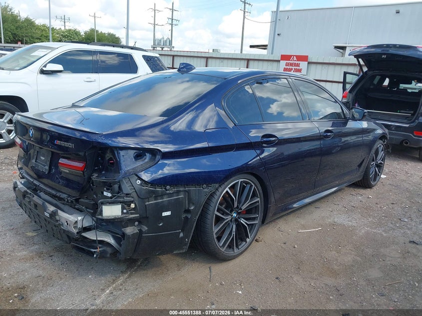 2022 BMW 5er VIN WBA13BK06NCJ46507 IAAI salvage auction — LEFT FRONT, Original (Texas), sold $22,250 on 2026-09-03 (photo 4)