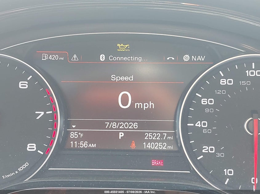 2016 Audi A8 VIN WAU34AFD3GN006399 IAAI salvage auction — NORMAL WEAR, Clear (Tennessee), sold $1,050 on 2026-07-23 (photo 7)
