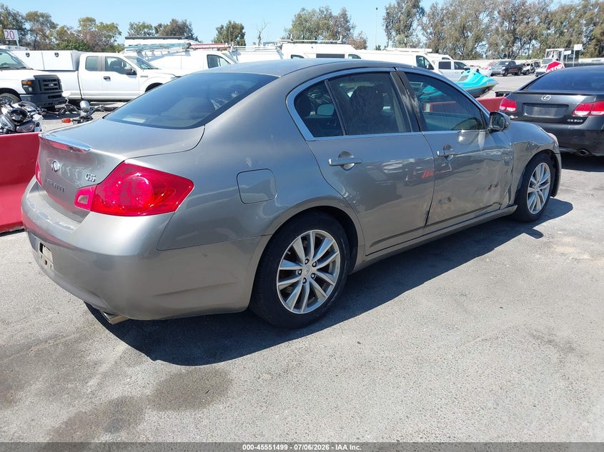 2007 Infiniti G35 VIN JNKBV61E07M717782 IAAI salvage auction — NORMAL WEAR, Salvage Title - Dealer (California), sold $525 on 2026-07-09 (photo 4)