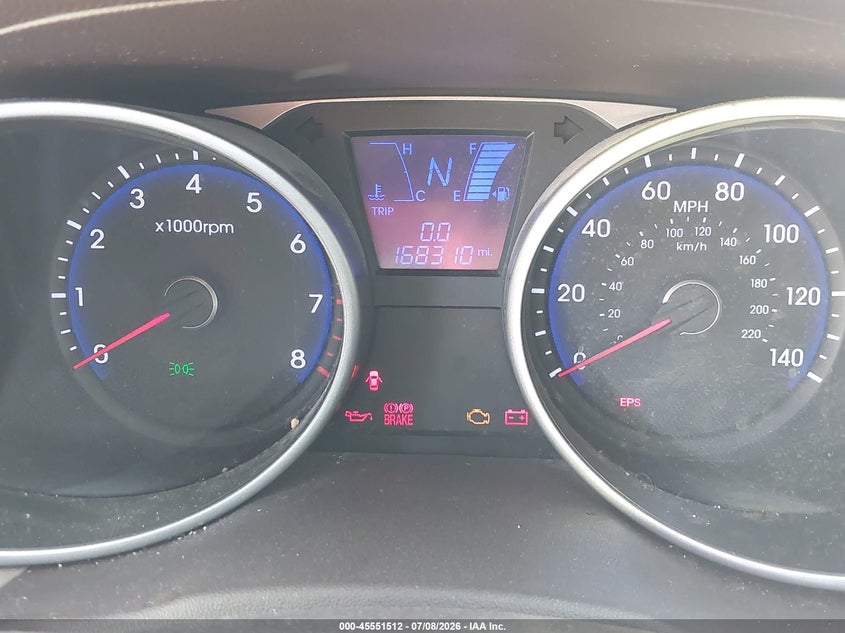 2013 Hyundai Tucson VIN KM8JU3AC3DU647280 IAAI salvage auction — NORMAL WEAR, Original (Texas), sold $1,600 on 2026-07-20 (photo 7)