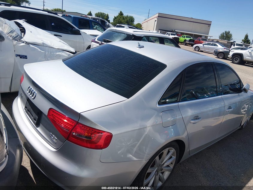 2013 Audi A4 VIN WAUFFAFL2DN004430 IAAI salvage auction — FRONT END, Salvage (Idaho), sold $1,000 on 2026-07-31 (photo 4)
