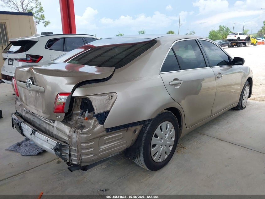 2007 Toyota Camry VIN JTNBE46K973073236 IAAI salvage auction — REAR END, Rebuildable (Florida), sold $325 on 2026-07-21 (photo 4)