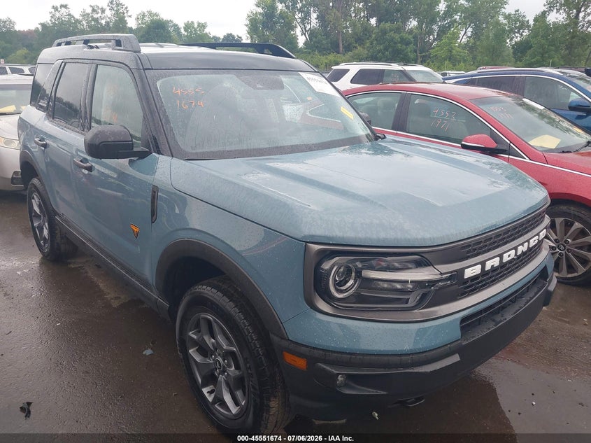 2021 Ford Bronco sport VIN 3FMCR9D93MRA01788 IAAI salvage auction — HAIL, Salvage Title, sold $12,200 on 2026-07-28 (photo 1)