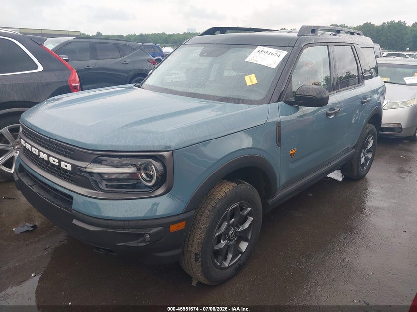 2021 Ford Bronco sport VIN 3FMCR9D93MRA01788 IAAI salvage auction — HAIL, Salvage Title, sold $12,200 on 2026-07-28 (photo 2)