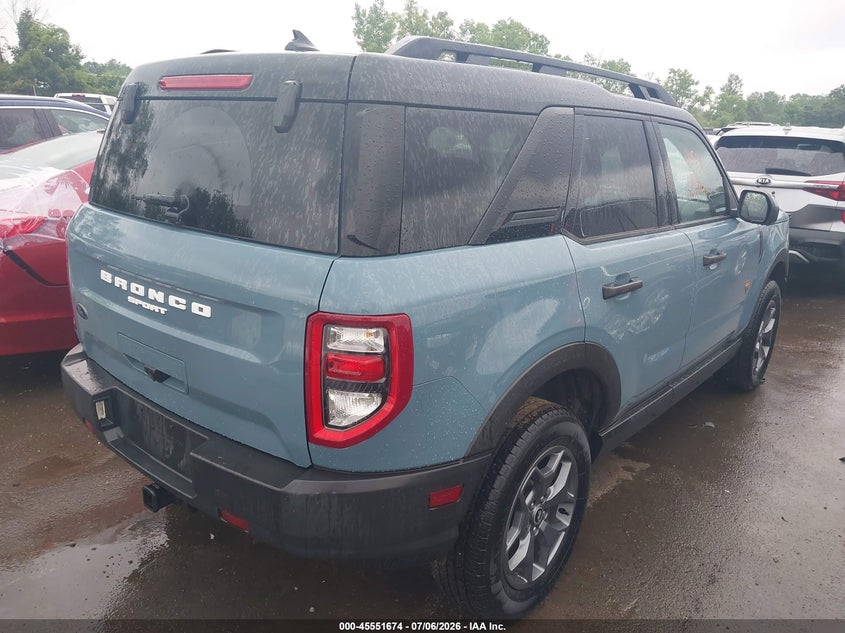 2021 Ford Bronco sport VIN 3FMCR9D93MRA01788 IAAI salvage auction — HAIL, Salvage Title, sold $12,200 on 2026-07-28 (photo 4)