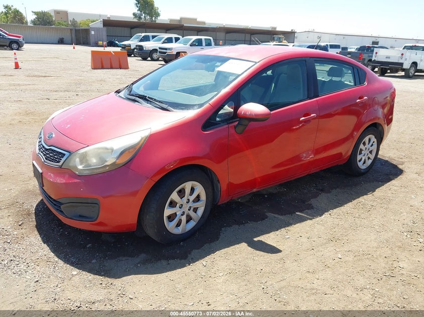 2013 Kia Rio VIN KNADN4A30D6120321 IAAI salvage auction — NORMAL WEAR, Clear - Dealer Only (California), sold $875 on 2026-07-29 (photo 2)