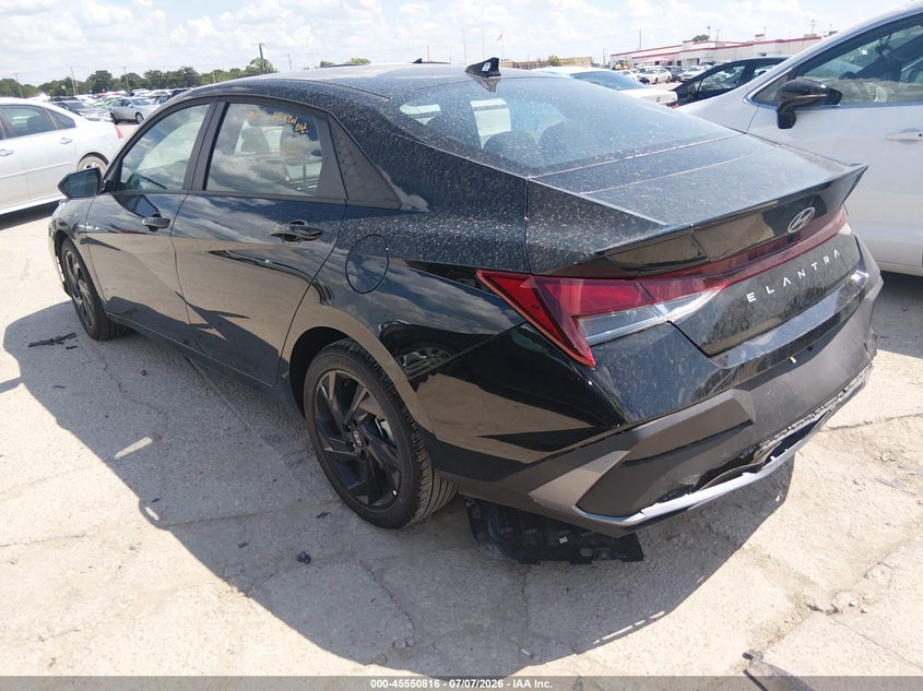 2026 Hyundai Elantra VIN KMHLM4DG2TU232494 IAAI salvage auction — REAR END, Salvage Title, sold $13,200 on 2026-07-13 (photo 3)
