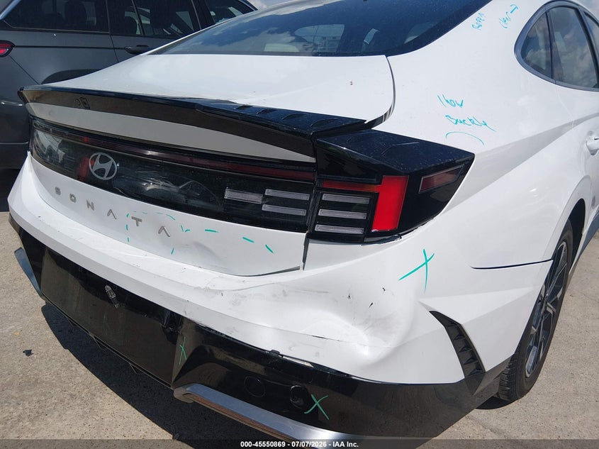 2025 Hyundai Sonata VIN KMHL64JA8SA436520 IAAI salvage auction — REAR END, Salvage Title, sold $15,750 on 2026-07-13 (photo 6)
