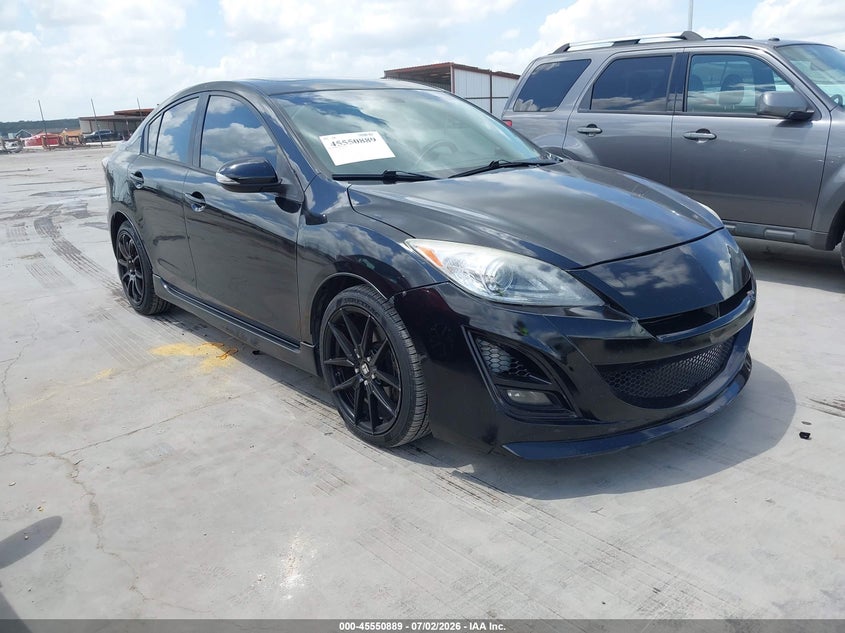 2010 Mazda 3 VIN JM1BL1S5XA1102335 IAAI salvage auction — FRONT & REAR, Original (Texas), sold $1,150 on 2026-07-28 (photo 1)