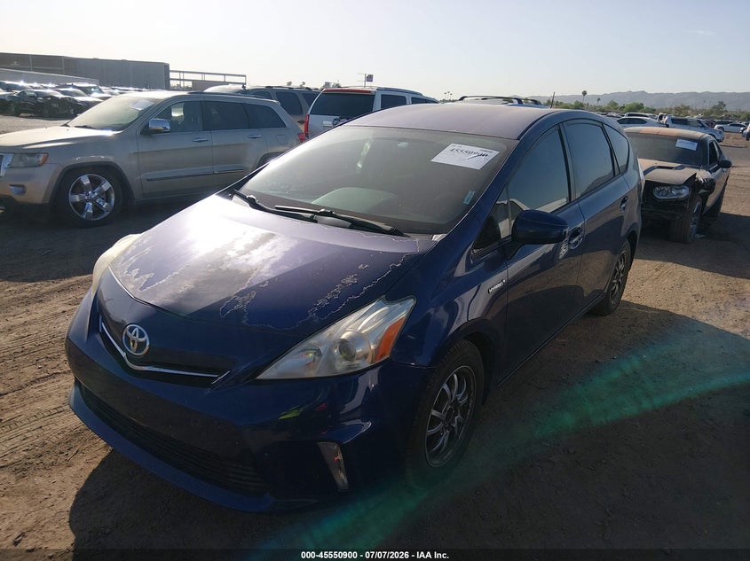 2013 Toyota Prius v VIN JTDZN3EU9D3249679 IAAI salvage auction — NORMAL WEAR, Clear-Dealer Only (Arizona), sold $650 on 2026-07-28 (photo 2)