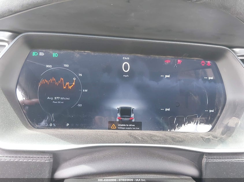 2016 Tesla Model x VIN 5YJXCBE27GF015392 IAAI salvage auction — SIDE, Salvage Title, sold $3,950 on 2026-07-23 (photo 7)
