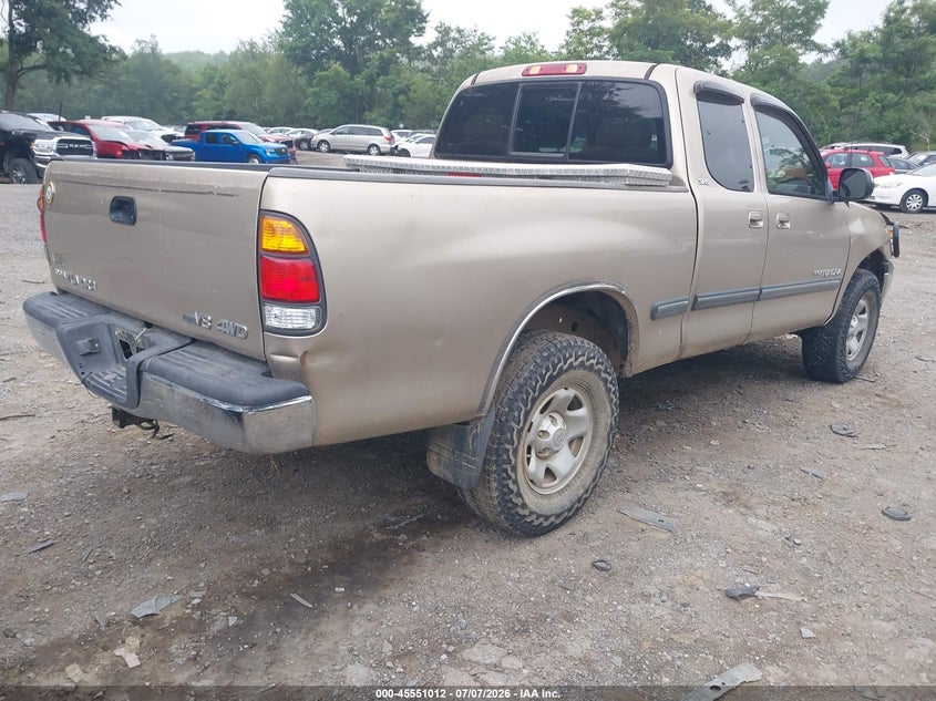 2002 Toyota Tundra VIN 5TBBT44172S296315 IAAI salvage auction — NORMAL WEAR, Clear (Pennsylvania), sold $1,325 on 2026-07-28 (photo 4)