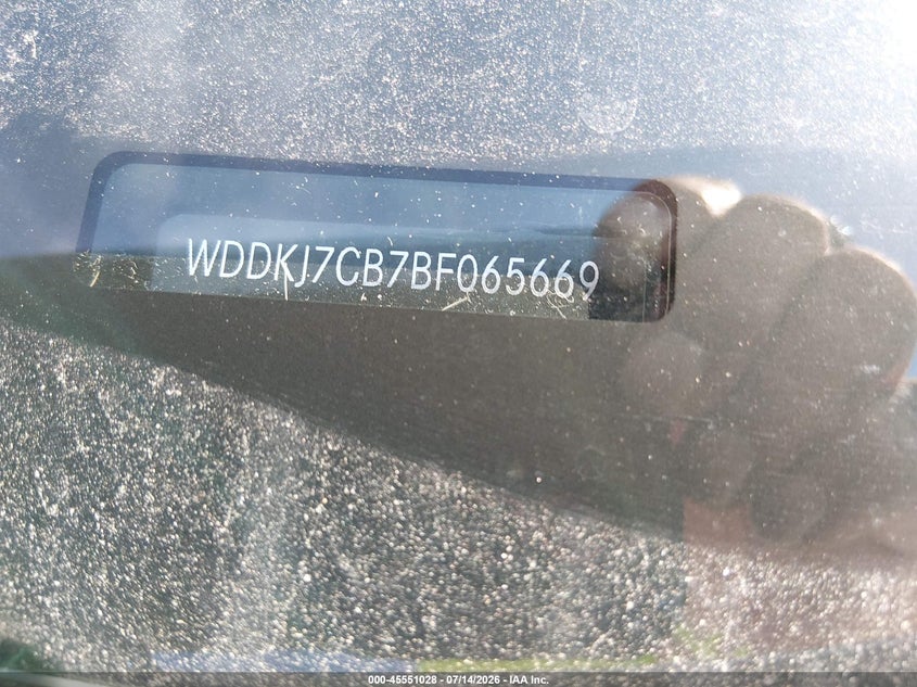 2011 Mercedes-benz E-klasse VIN WDDKJ7CB7BF065669 IAAI salvage auction — FRONT END, Salvage (North Carolina), sold $2,225 on 2026-08-13 (photo 9)
