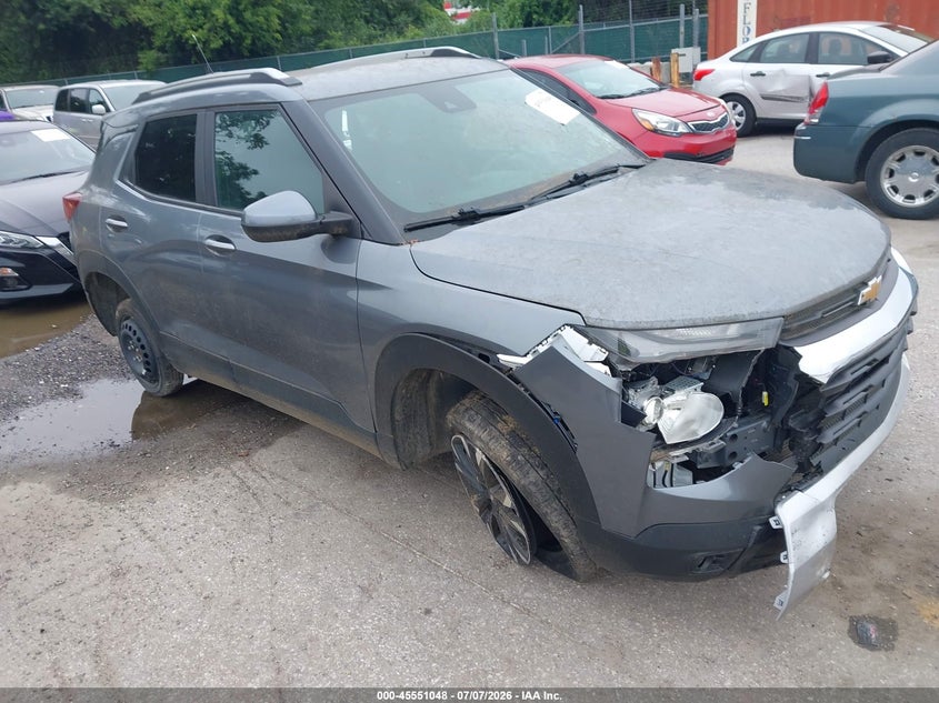 2022 Chevrolet Trailblazer VIN KL79MRSL2NB040046 IAAI salvage auction — LEFT & RIGHT, Clear (Pennsylvania), sold $1,300 on 2026-07-16 (photo 1)