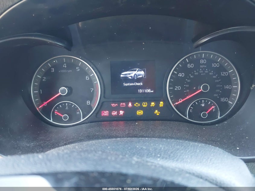 2019 Kia Optima VIN 5XXGT4L38KG311535 IAAI salvage auction — REAR END, Salvage Title, sold $1,500 on 2026-07-21 (photo 7)