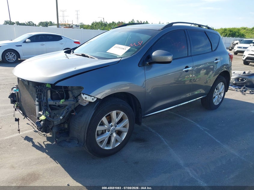 2014 Nissan Murano VIN JN8AZ1MUXEW420998 IAAI salvage auction — FRONT END, Rebuildable (Florida), sold $25 on 2026-07-20 (photo 2)
