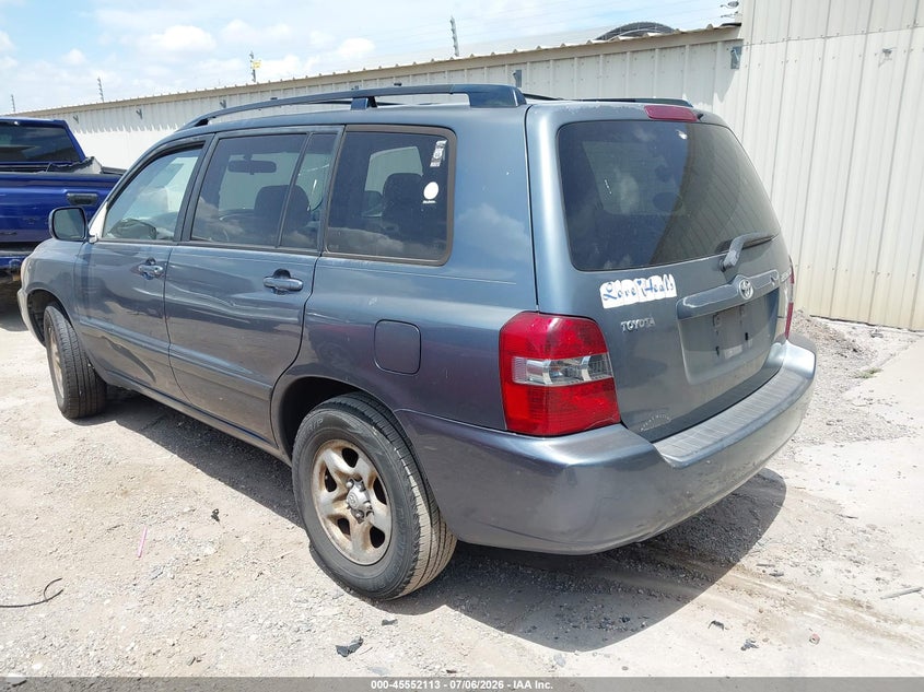 2005 Toyota Highlander VIN JTEGD21A850117446 IAAI salvage auction — NORMAL WEAR, Original (Texas), sold $500 on 2026-07-20 (photo 3)