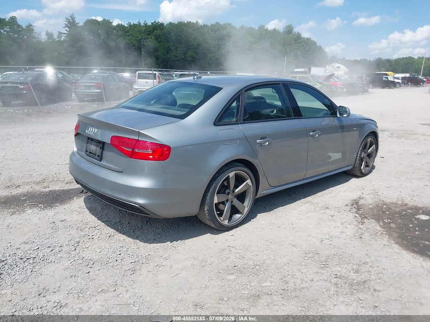 2016 Audi A4 VIN WAUHFAFL0GN005735 IAAI salvage auction — FRONT & REAR, Salvage Title, sold $900 on 2026-09-07 (photo 4)