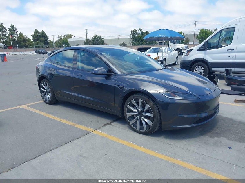 2024 Tesla Model 3 VIN 5YJ3E1EA7RF721386 IAAI salvage auction — REAR END, Salvage (California), sold $10,800 on 2026-07-31 (photo 1)