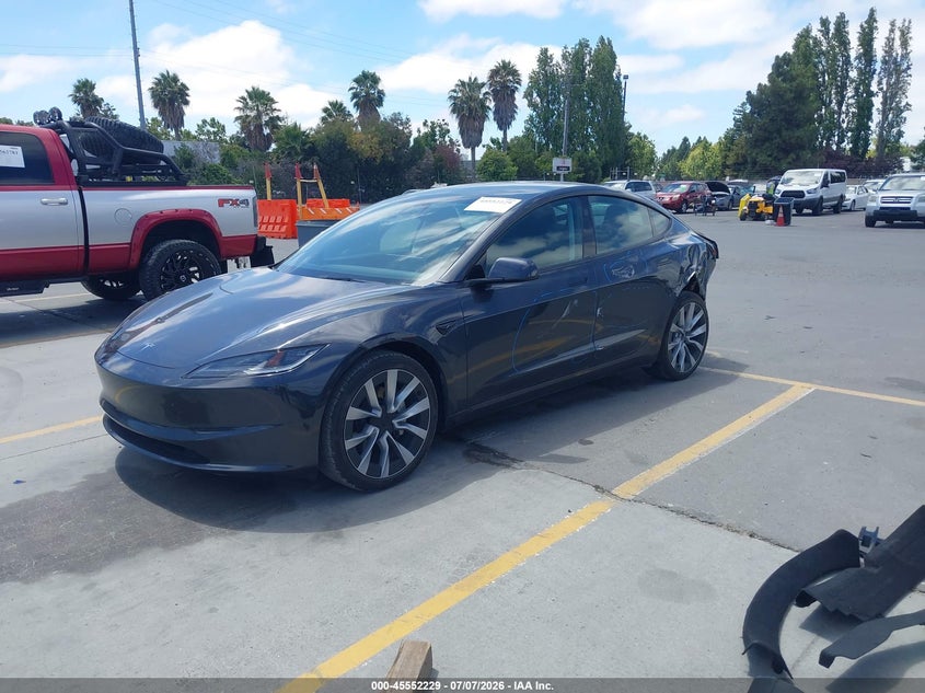 2024 Tesla Model 3 VIN 5YJ3E1EA7RF721386 IAAI salvage auction — REAR END, Salvage (California), sold $10,800 on 2026-07-31 (photo 2)
