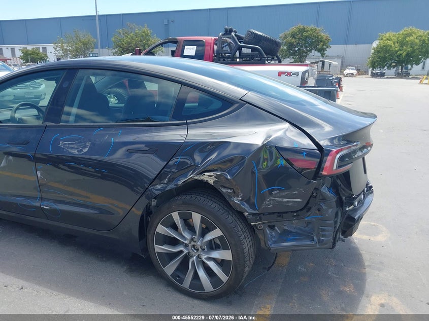 2024 Tesla Model 3 VIN 5YJ3E1EA7RF721386 IAAI salvage auction — REAR END, Salvage (California), sold $10,800 on 2026-07-31 (photo 6)
