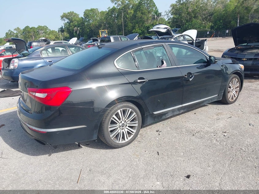 2016 Kia Cadenza VIN KNALN4D73G5221454 IAAI salvage auction — NORMAL WEAR, Clear (Florida), sold $900 on 2026-07-20 (photo 4)