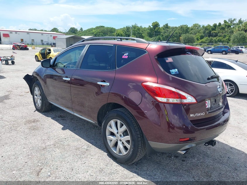 2013 Nissan Murano VIN JN8AZ1MW5DW312286 IAAI salvage auction — LEFT FRONT, Salvage Title, sold $425 on 2026-07-30 (photo 3)