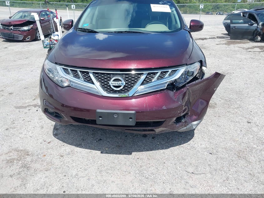 2013 Nissan Murano VIN JN8AZ1MW5DW312286 IAAI salvage auction — LEFT FRONT, Salvage Title, sold $425 on 2026-07-30 (photo 6)