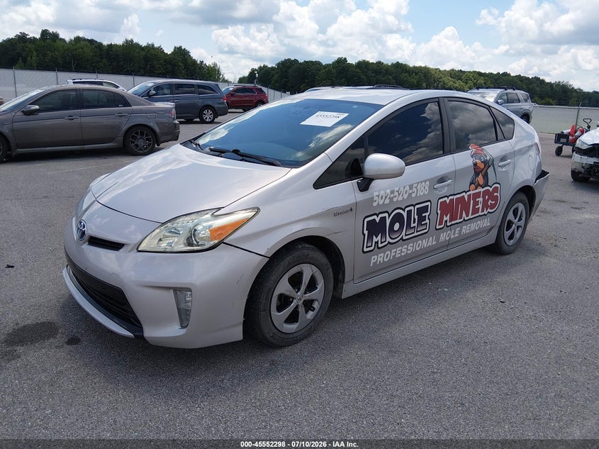 2012 Toyota Prius VIN JTDKN3DU7C1527993 IAAI salvage auction — LEFT REAR, Salvage (Indiana), sold $325 on 2026-07-30 (photo 2)