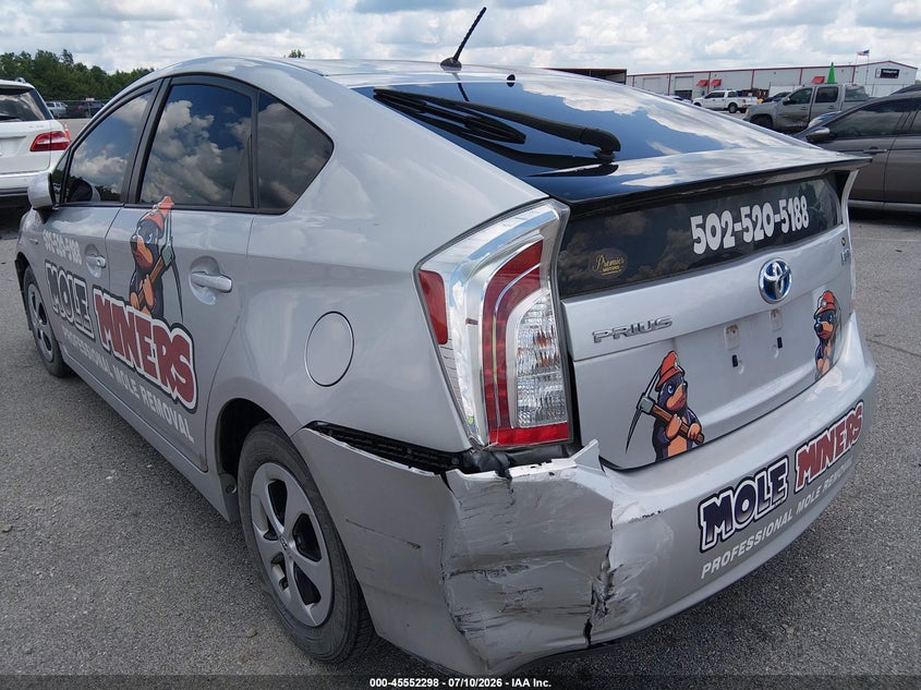 2012 Toyota Prius VIN JTDKN3DU7C1527993 IAAI salvage auction — LEFT REAR, Salvage (Indiana), sold $325 on 2026-07-30 (photo 6)
