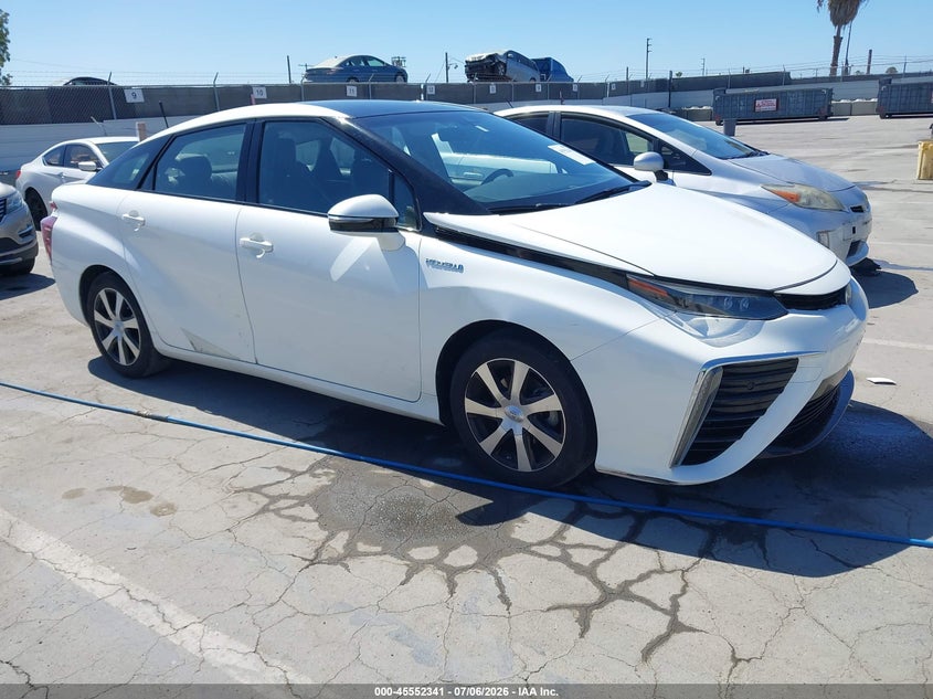 2017 Toyota Mirai VIN JTDBVRBD9HA001474 IAAI salvage auction — LEFT FRONT, Clear (Arizona), sold $350 on 2026-07-15 (photo 1)