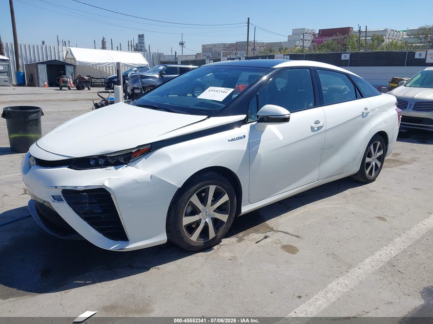 2017 Toyota Mirai VIN JTDBVRBD9HA001474 IAAI salvage auction — LEFT FRONT, Clear (Arizona), sold $350 on 2026-07-15 (photo 2)