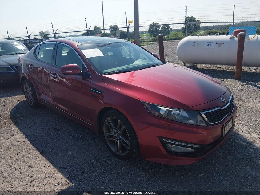2013 Kia Optima VIN 5XXGR4A68DG122429 IAAI salvage auction — SIDE, Salvage Title, sold $450 on 2026-07-22 (photo 1)