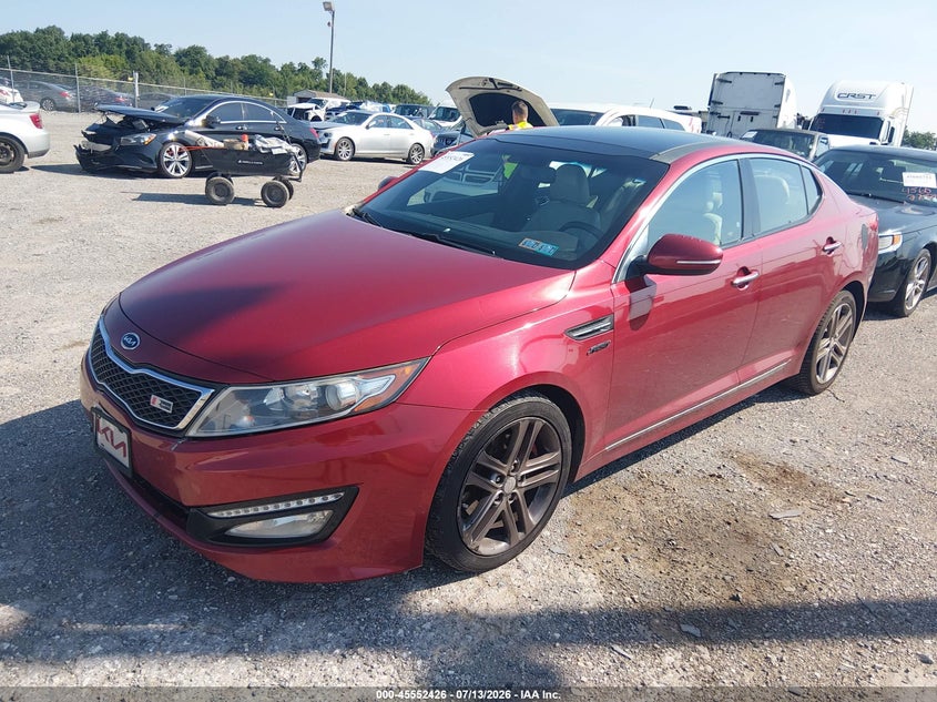 2013 Kia Optima VIN 5XXGR4A68DG122429 IAAI salvage auction — SIDE, Salvage Title, sold $450 on 2026-07-22 (photo 2)