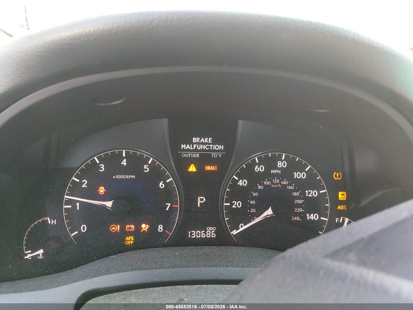 2010 Lexus Rx 350 VIN 2T2BK1BA5AC007804 IAAI salvage auction — FRONT END, Salvage (Massachusetts), sold $3,700 on 2026-08-22 (photo 7)