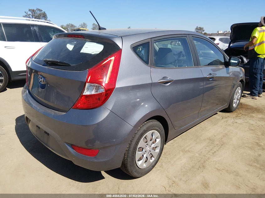 2017 Hyundai Accent VIN KMHCT5AE5HU316019 IAAI salvage auction — NORMAL WEAR, Clear - Dealer Only (California), sold $775 on 2026-07-09 (photo 4)