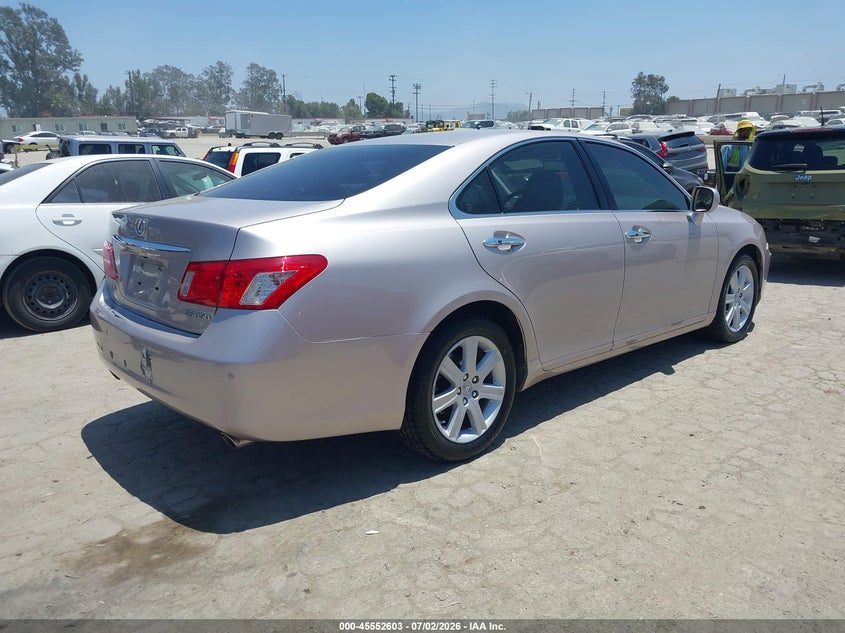 2007 Lexus Es 350 VIN JTHBJ46G672123638 IAAI salvage auction — REAR END, Clear - Dealer Only (California), sold $675 on 2026-07-15 (photo 4)
