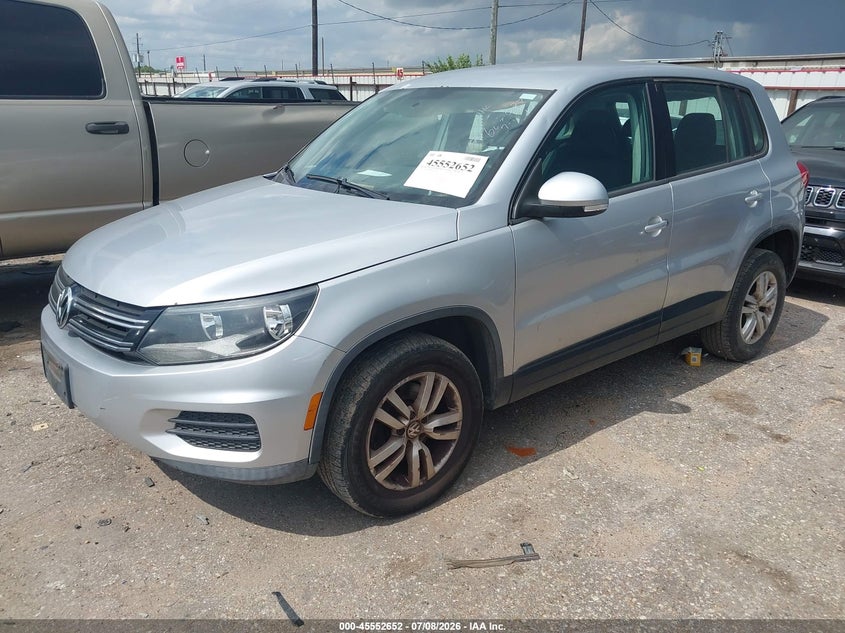 2014 Volkswagen Tiguan VIN WVGAV3AX0EW602027 IAAI salvage auction — NORMAL WEAR, Nrc Lienholder Repossession Paperwork (Texas), sold $25 on 2026-07-29 (photo 2)