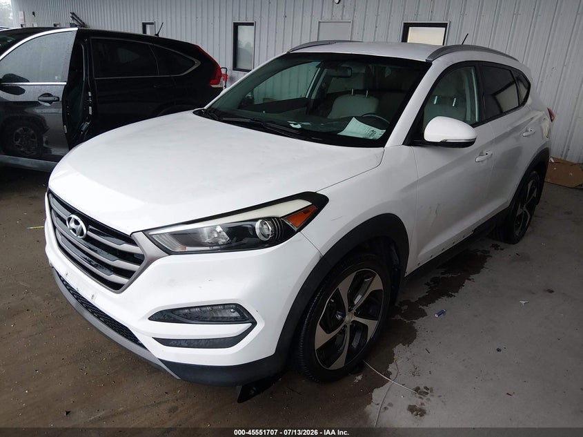 2016 Hyundai Tucson VIN KM8J3CA23GU137767 IAAI salvage auction — WATER/FLOOD, Salvage (Texas), sold $2,250 on 2026-08-01 (photo 2)
